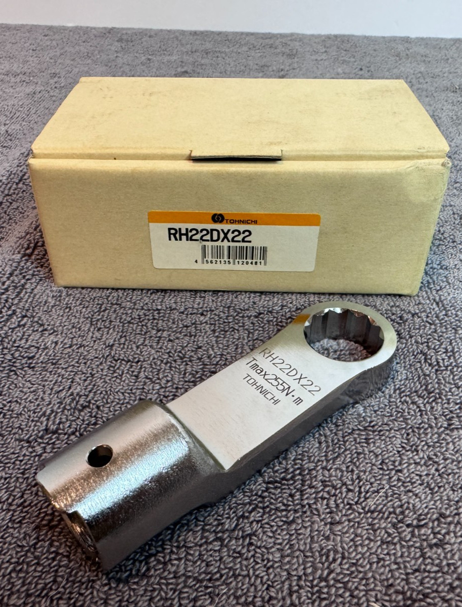 New - TOHNICHI Ring Wrench Head RH22DX22 - 22D - 22mm Jaw Size Made in Japan