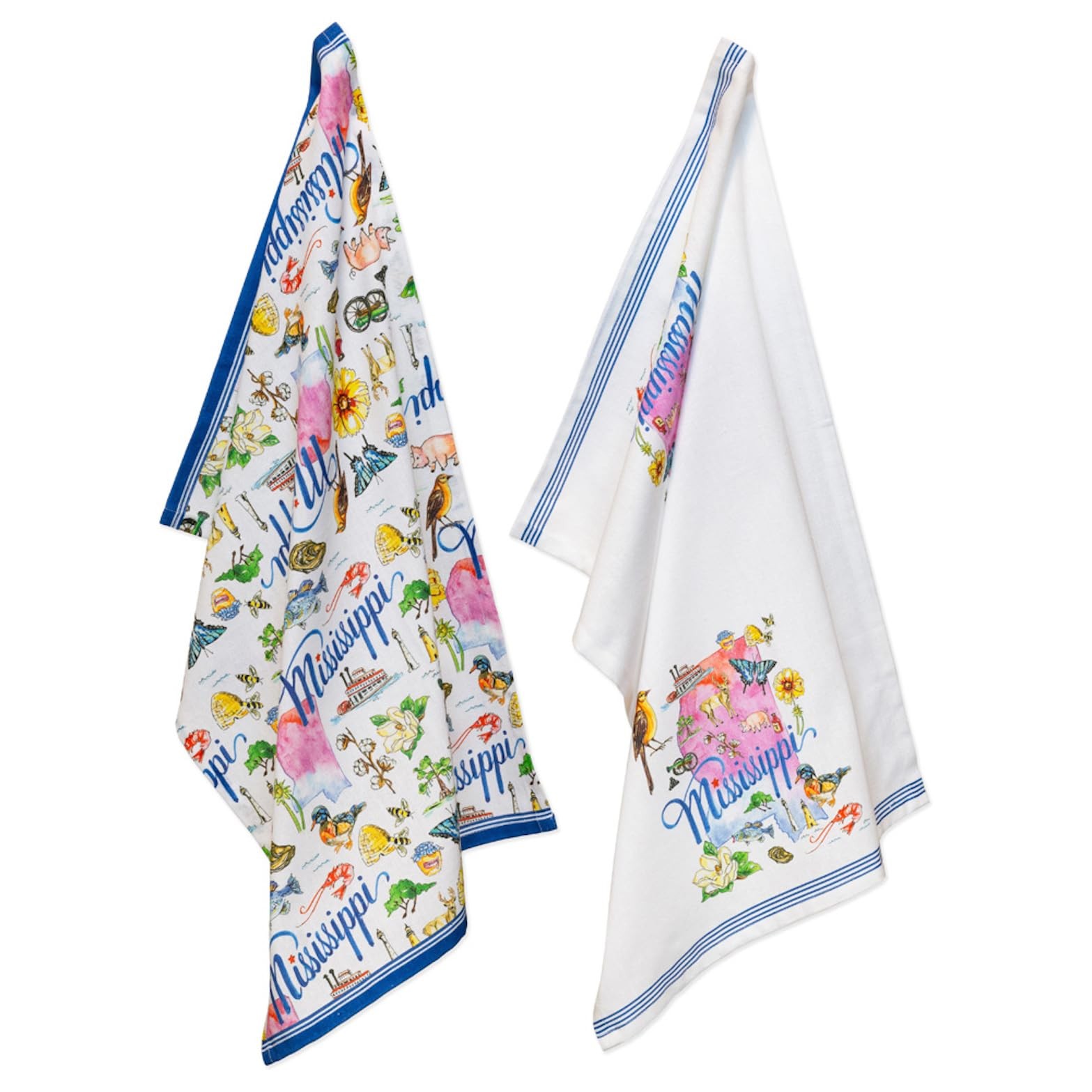 Boston International Tea Towels Rosanne Beck State Set of 2 Cotton Dish Cloths
