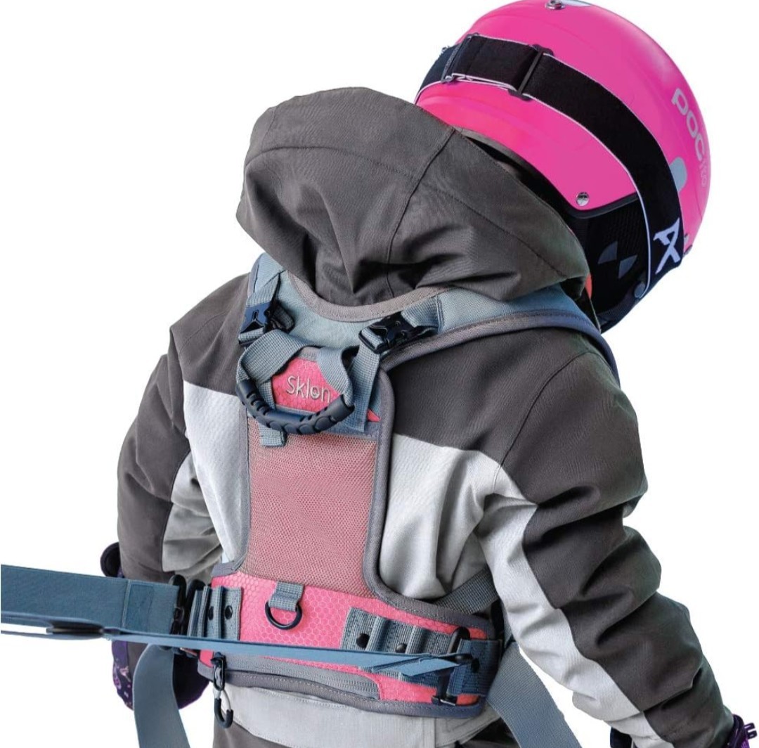 New Pink  Sklon Ski & Snowboard Harness Trainer for Kids with 2 Gray Straps
