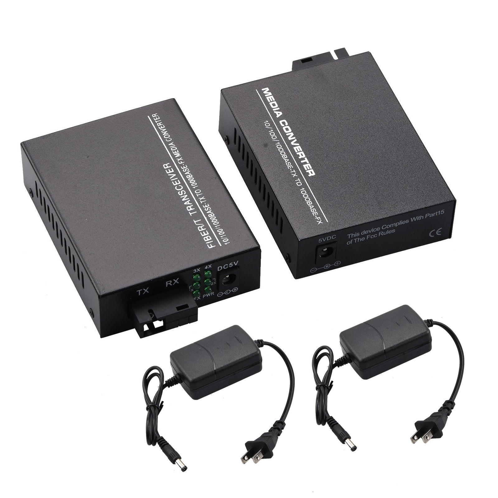 Gigabit Ethernet Media Converter Single Mode Port 4 RJ45 And 1 SC Transceiver k