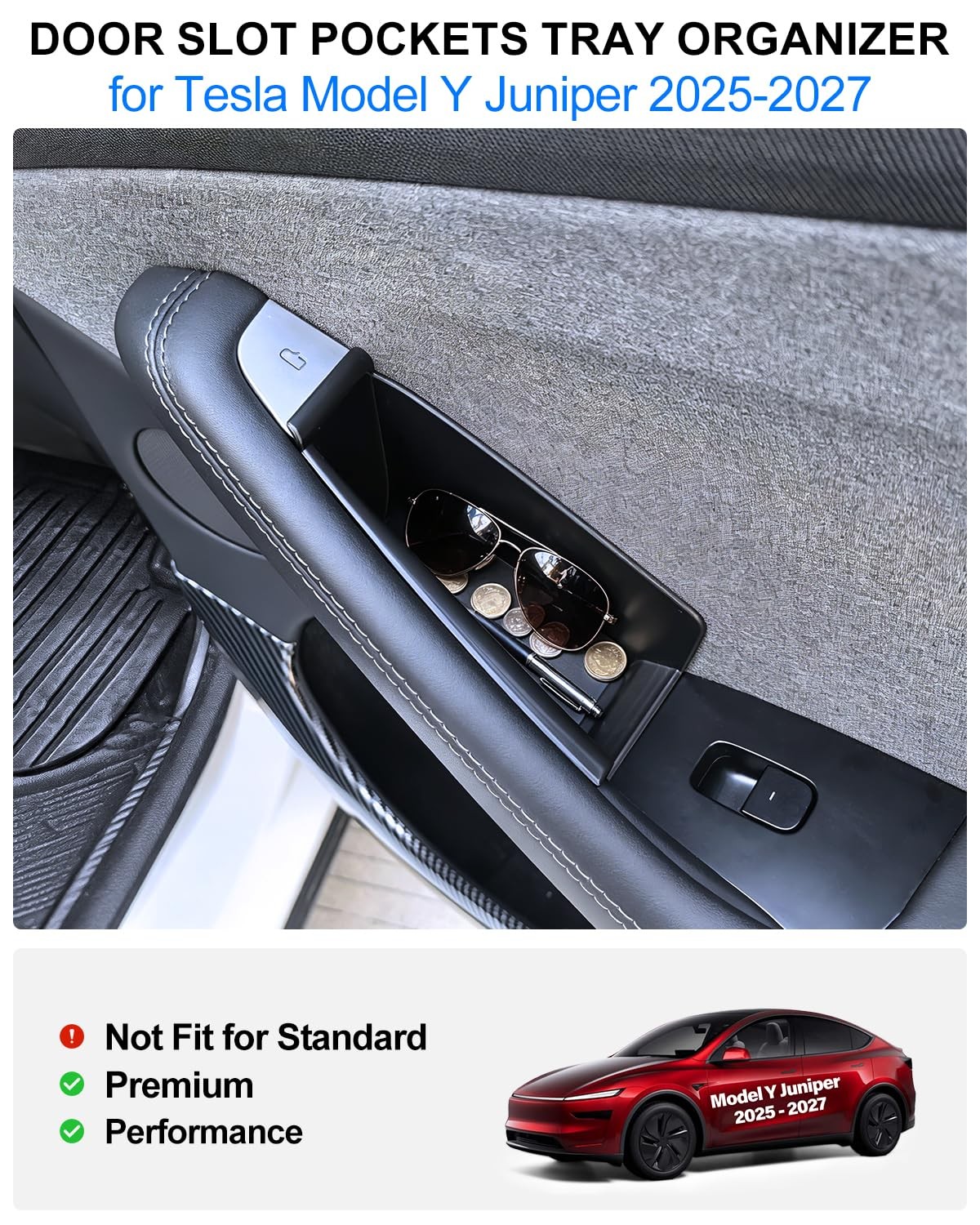 for Tesla Door Handle Storage Model Y Refreshed Juniper 2025 2026 Container M...