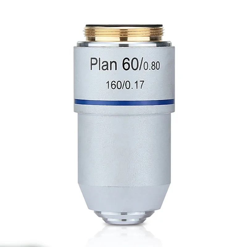 60X Spring‑Loaded 195 Plan Objective Lens RMS 20.2mm 160/0.17  for Microscope