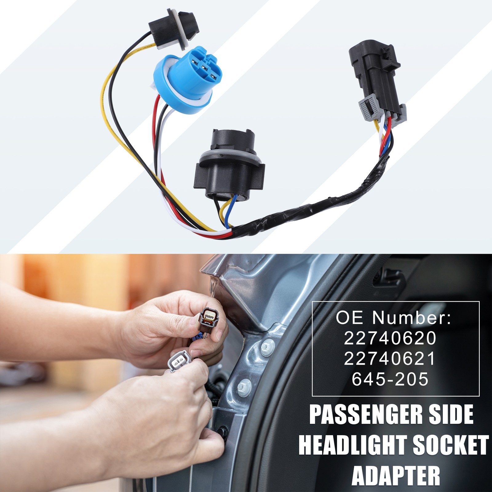Side Headlight Socket Adapter 22740620 for Chevy Cobalt 2005 2006 2007 2008 2009