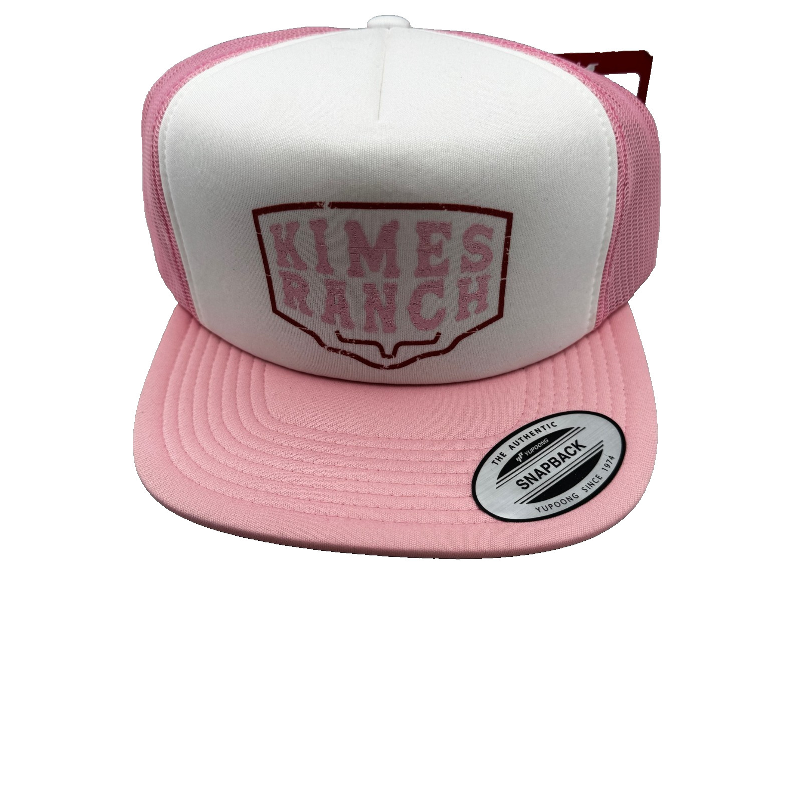 Kimes Ranch Women's Wood Block Snapback Trucker Hat Cap Pink Cowgirl Western NEW
