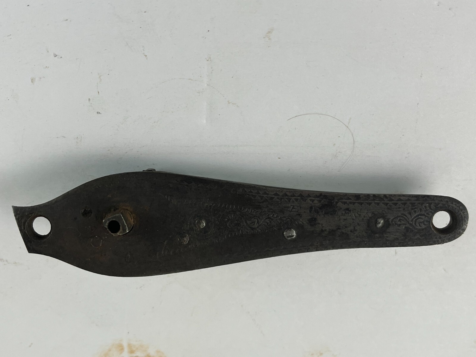 Vtg  Side Lock Assembly Main Spring Action Percussion rifle Etched E James & CO