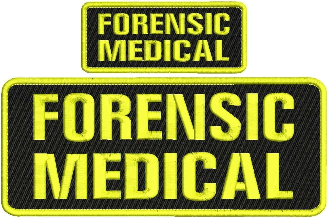 forensic medical embroidery Patches 4x10 and 2x5 hook on back  2 set total