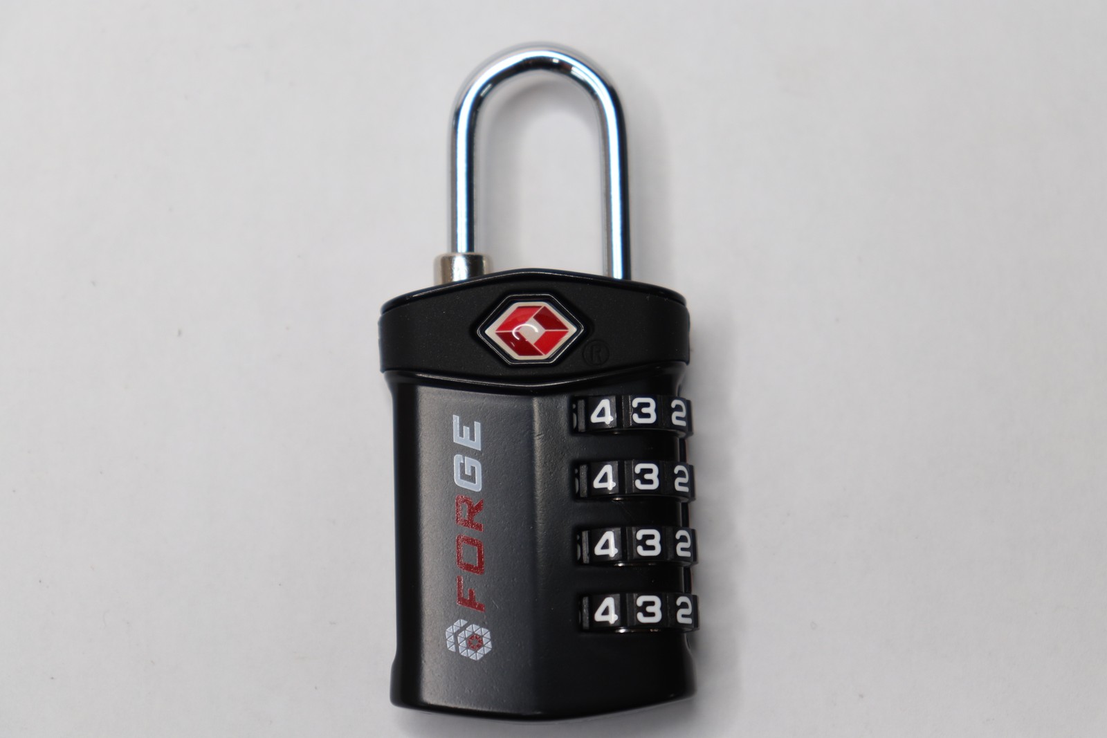 (4-Pk) Forge 4 Digit Luggage Lock Inspection Indicator Alloy Body Black TSA17019