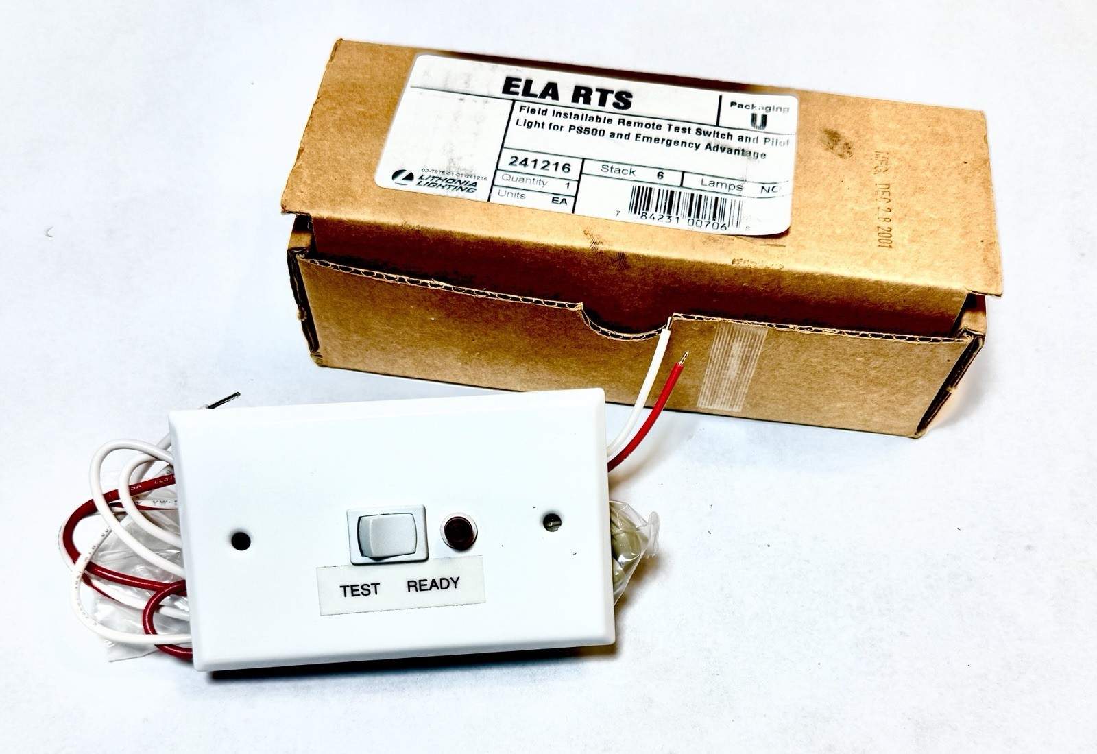 Lithonia Lighting ELA RTS - Test Switch/Pilot Light for PS500 **SHIPS FREE**