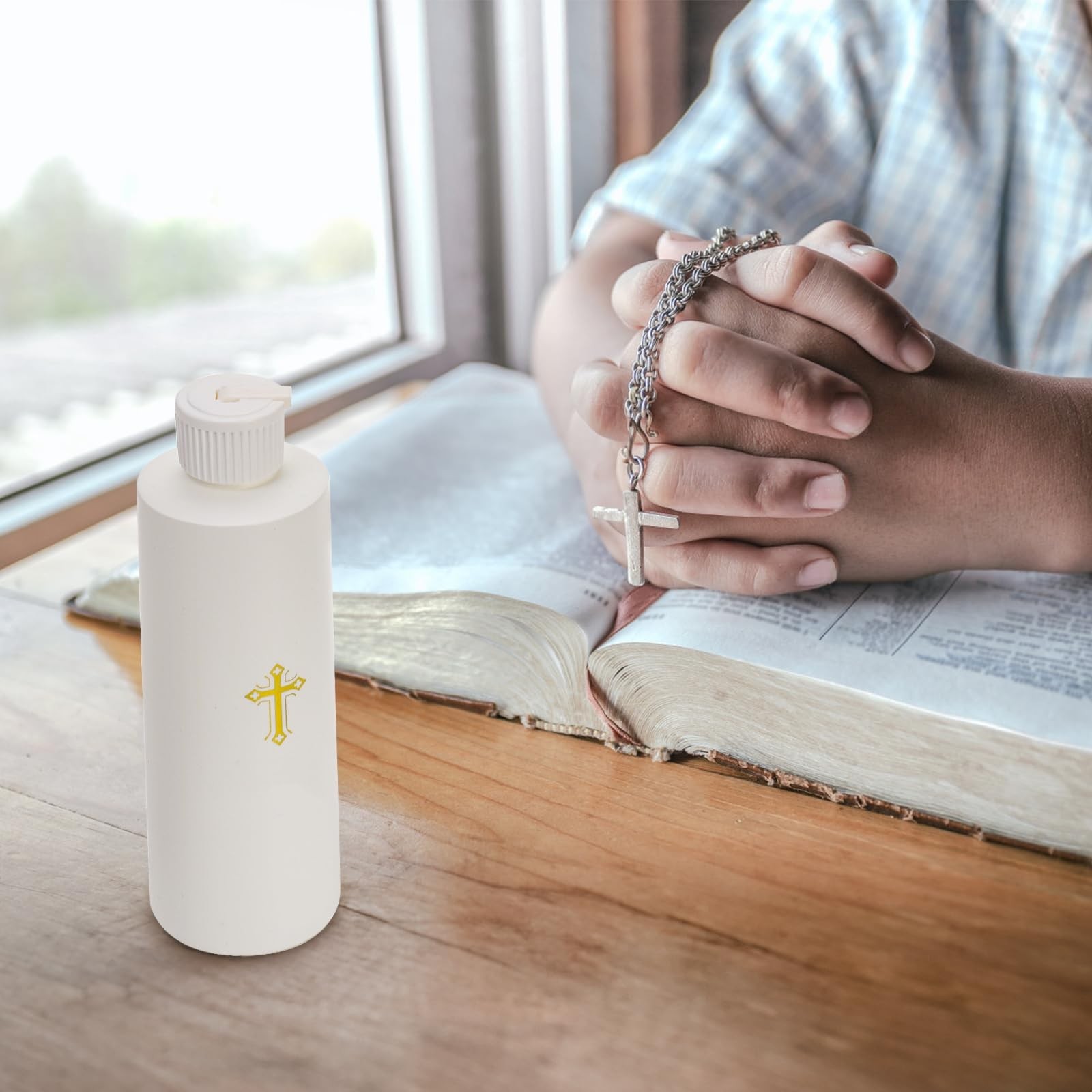 3 Pack 250ML Water Bottles Catholic Empty Container Water Plastic Bottle Cyli...