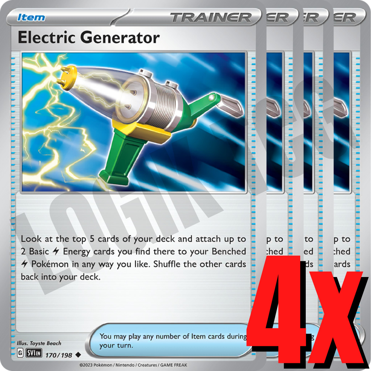 4x Electric Generator 170/198 x4 - Scarlet & Violet - Pokemon TCG