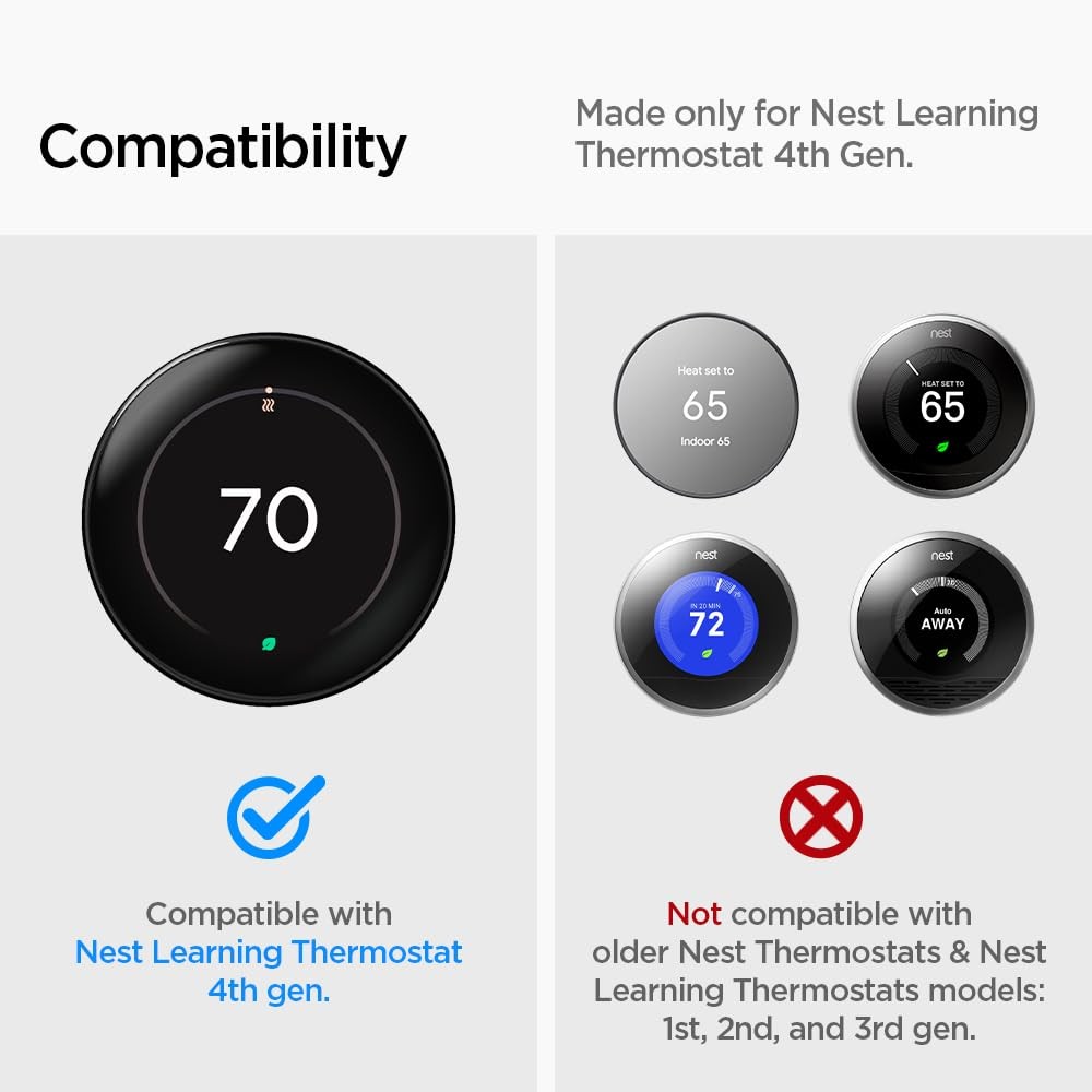 Wall Plate Designed for New Google Nest Learning Thermostat 4Th Generation (2024
