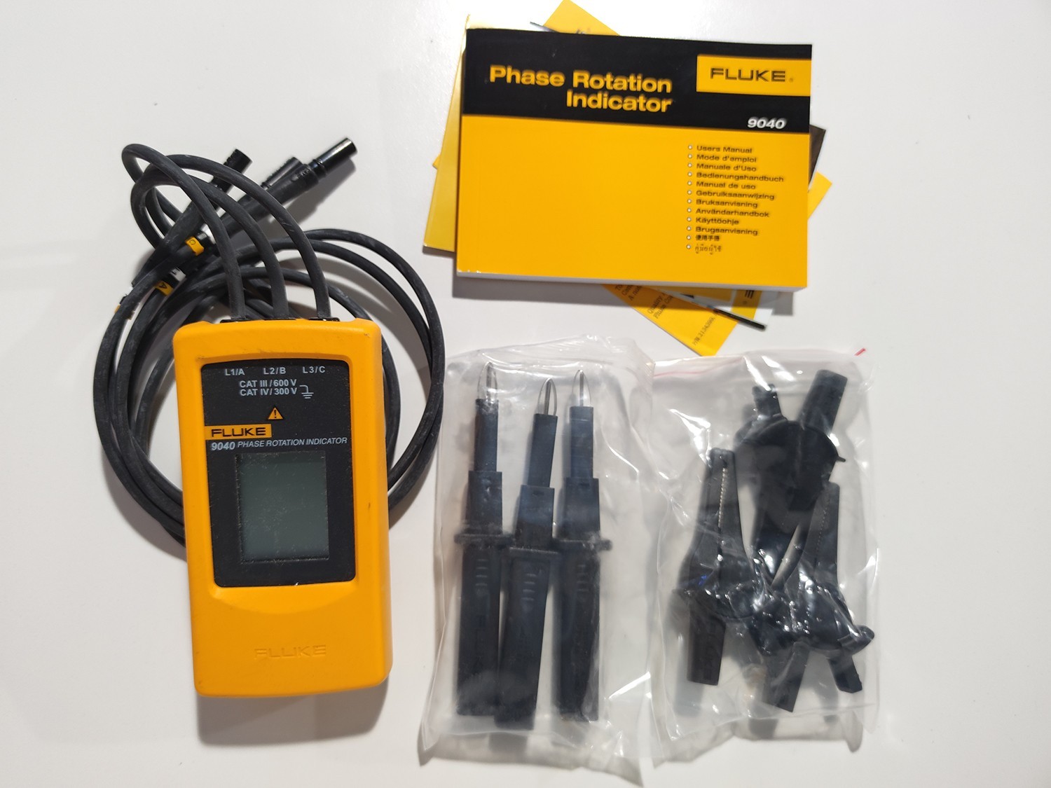 Fluke 9040 Digital Phase Rotation Indicator Tester Meters - Brand New