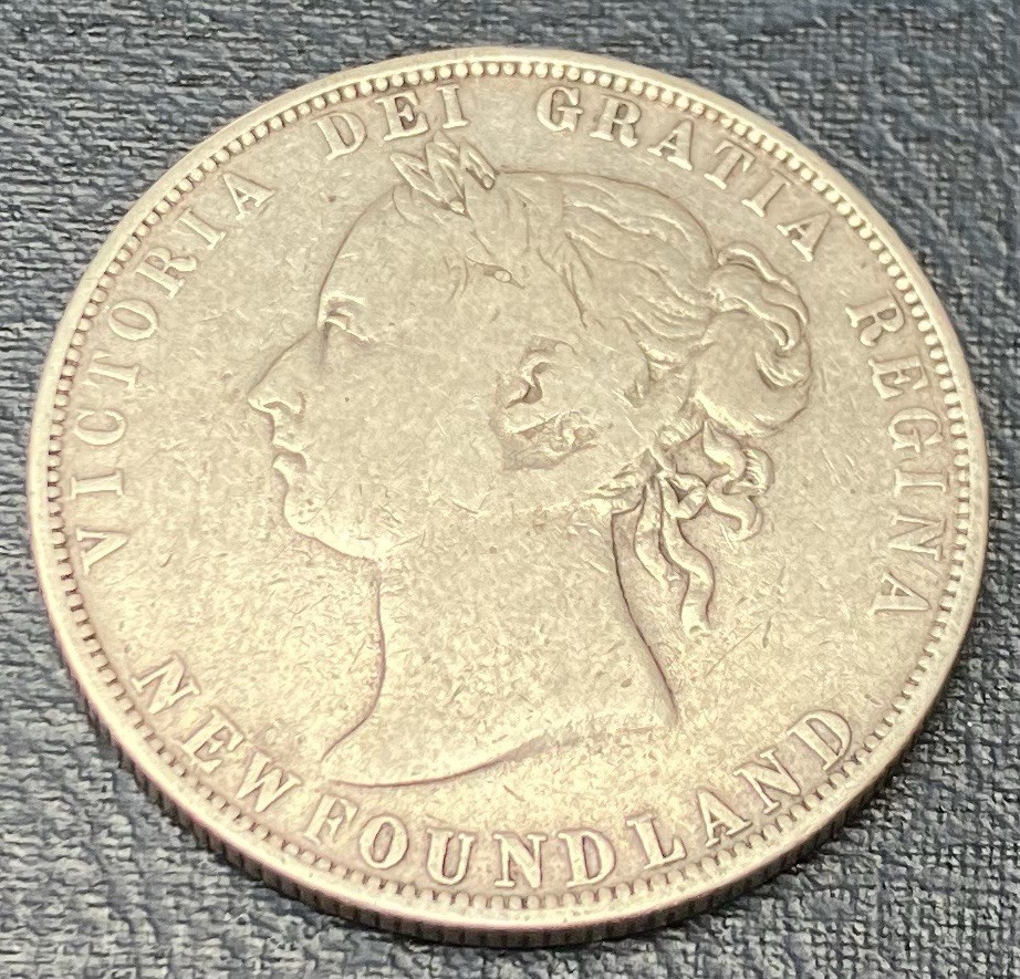 Newfoundland 1900 Victoria Silver 50 Cents Mintage150,000.VF.see Photos