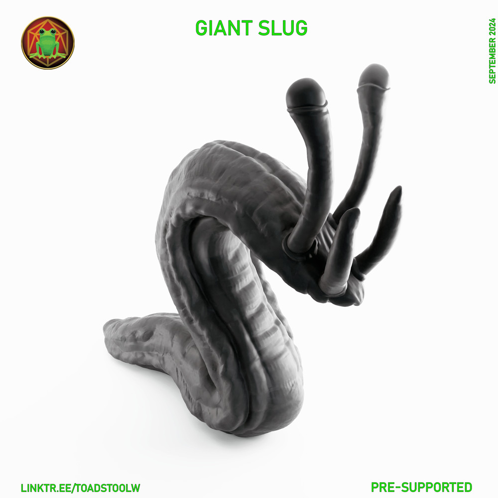 Giant Slug Critter Monster Manual 28mm Scale DND D&D Tabletop Mini TW