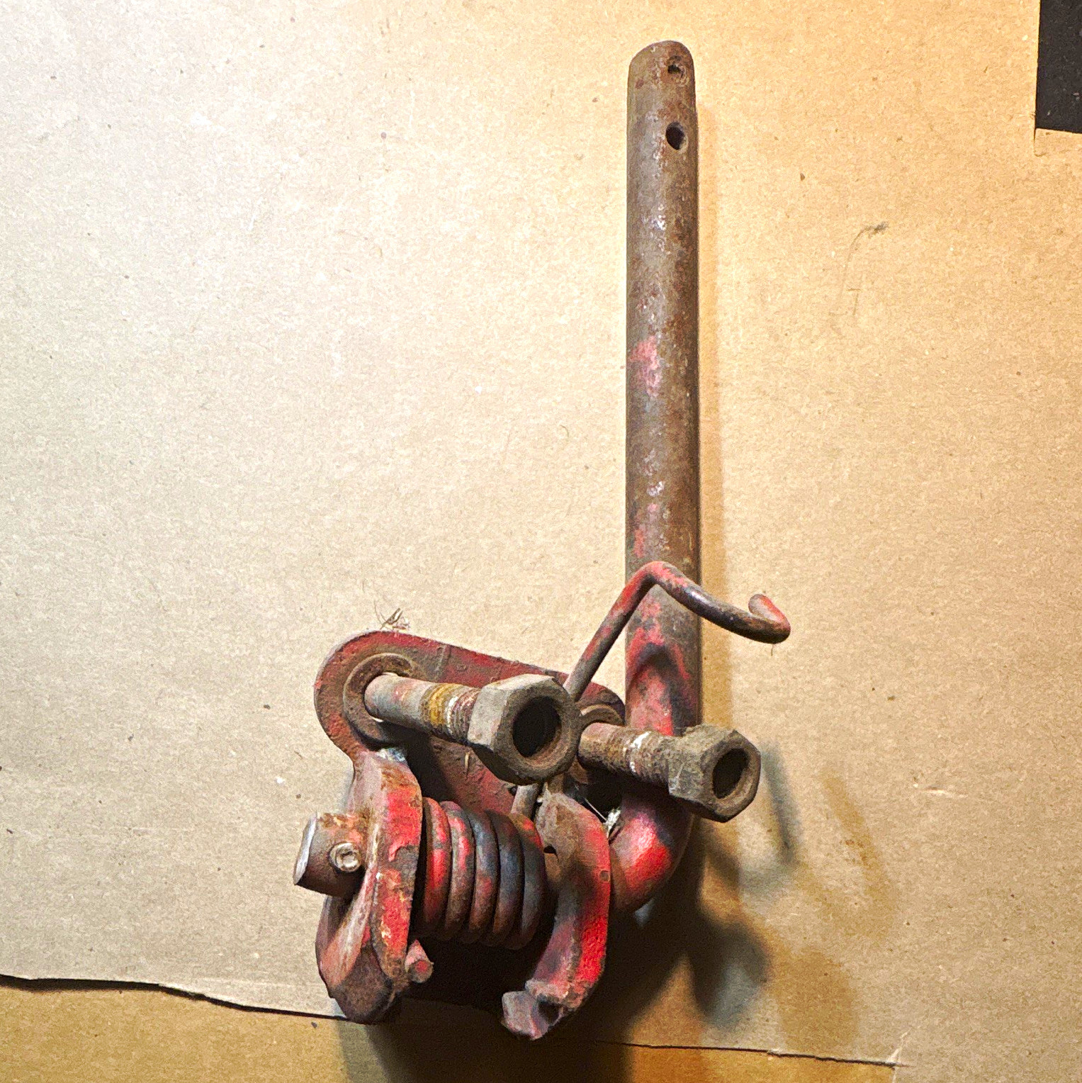 International Harvestor Spring Loaded Disc Scraper Arm Assembly