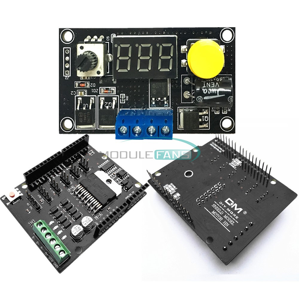 6-30V 8A LED Speed Controller L298NH Two Way DC Motor Driver Shield For Arduino