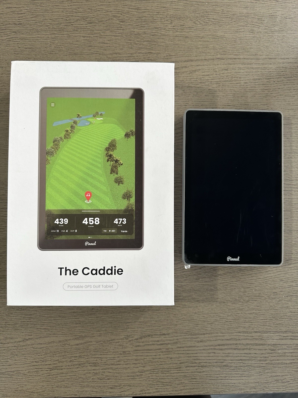 NEW 2025 Pinned The Caddie Portable GPS Golf Tablet 8" Touch Screen 45k Courses
