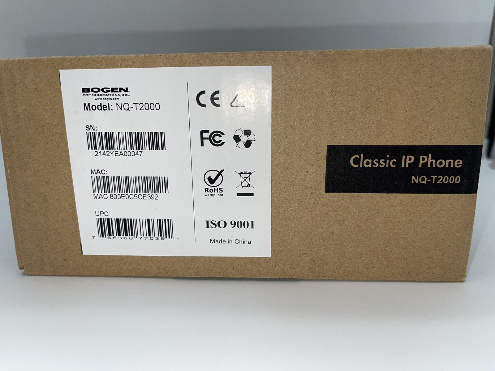 Bogen NQ-T2000-BOG Nyquist Ip Paging System - Staff Ip Phone - Basic Lcd Display