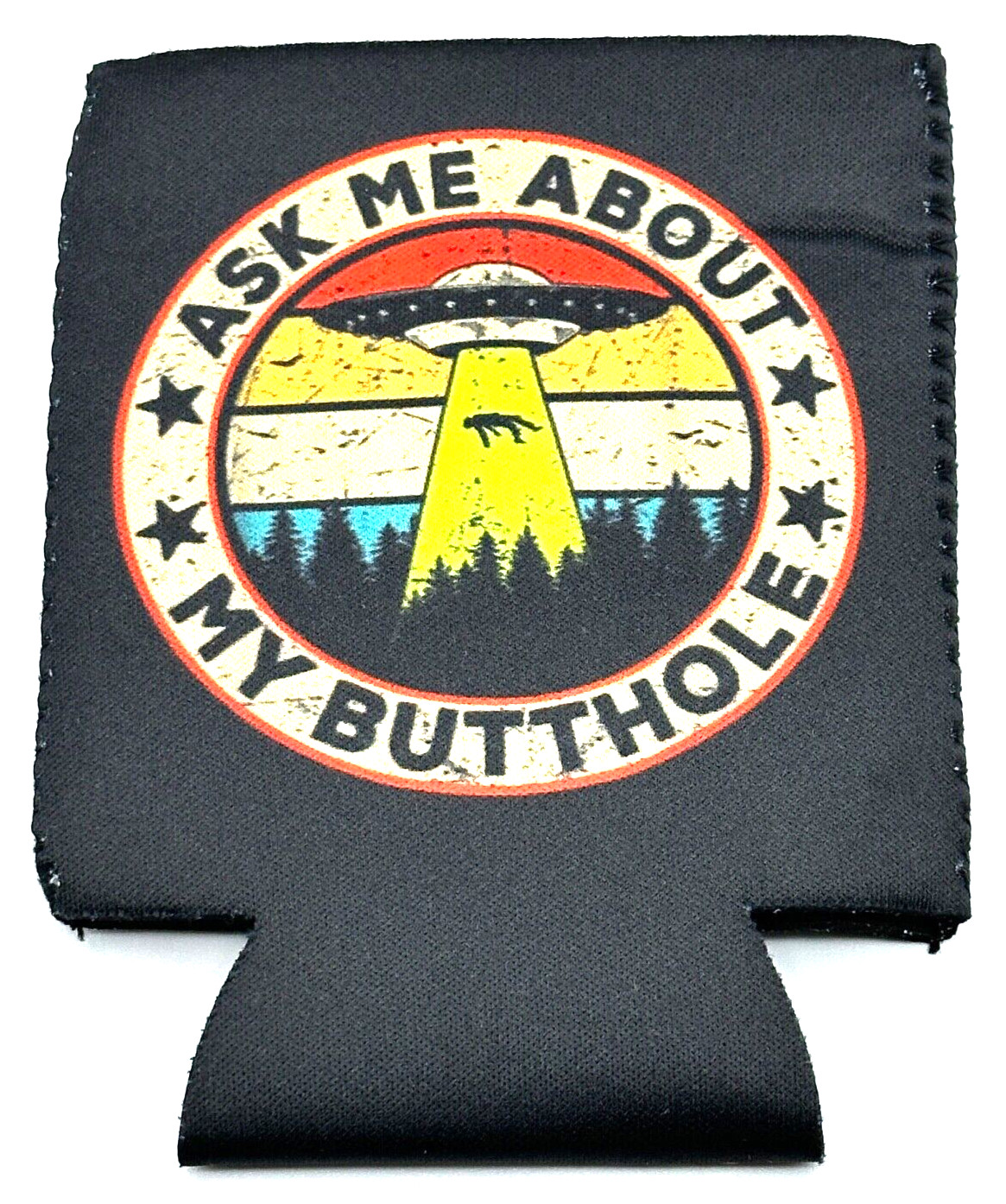 Trump 2024...Ask Me About My ButtH***...Can Koozie + 5 Trump Car/Truck Stickers
