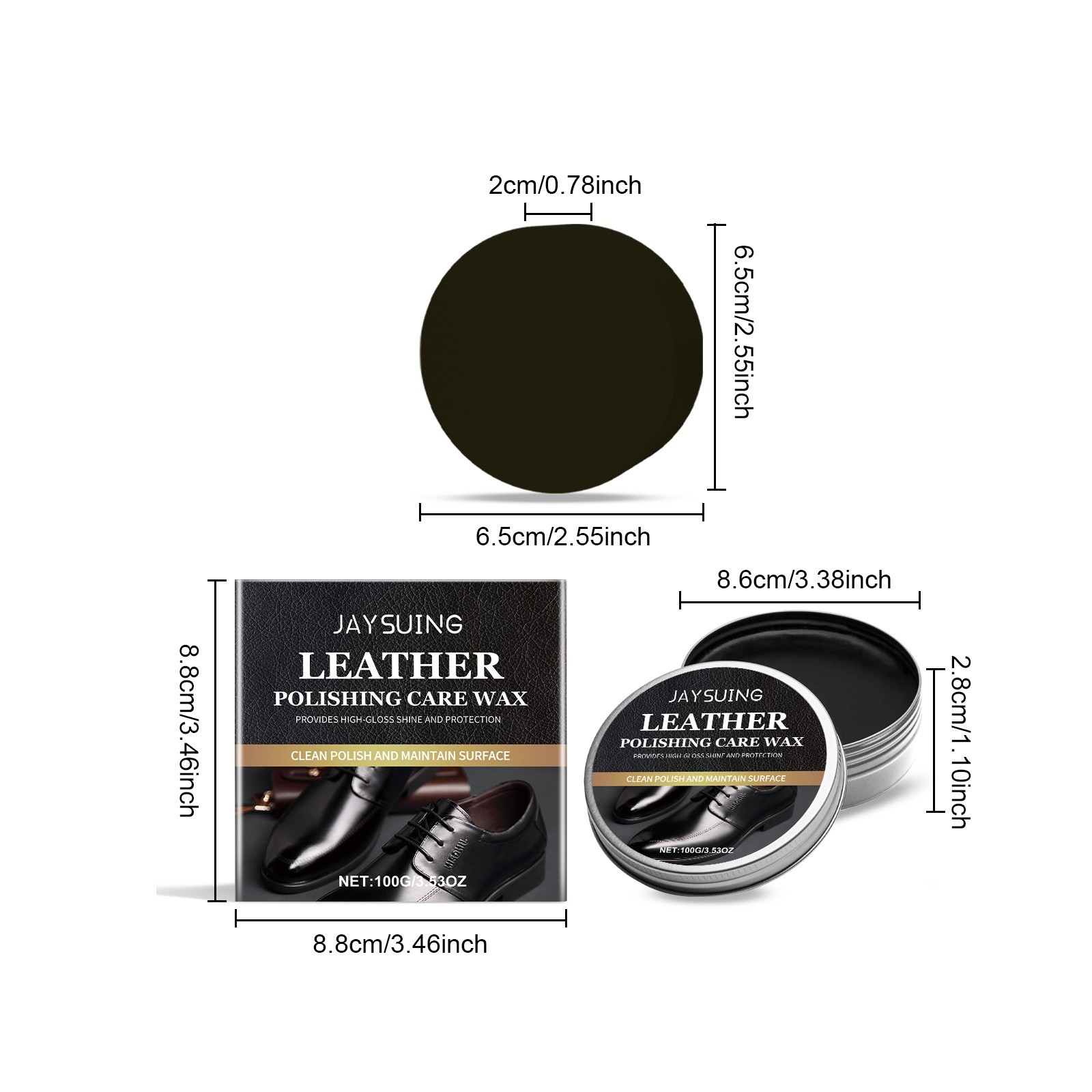Leather polishing and care wax