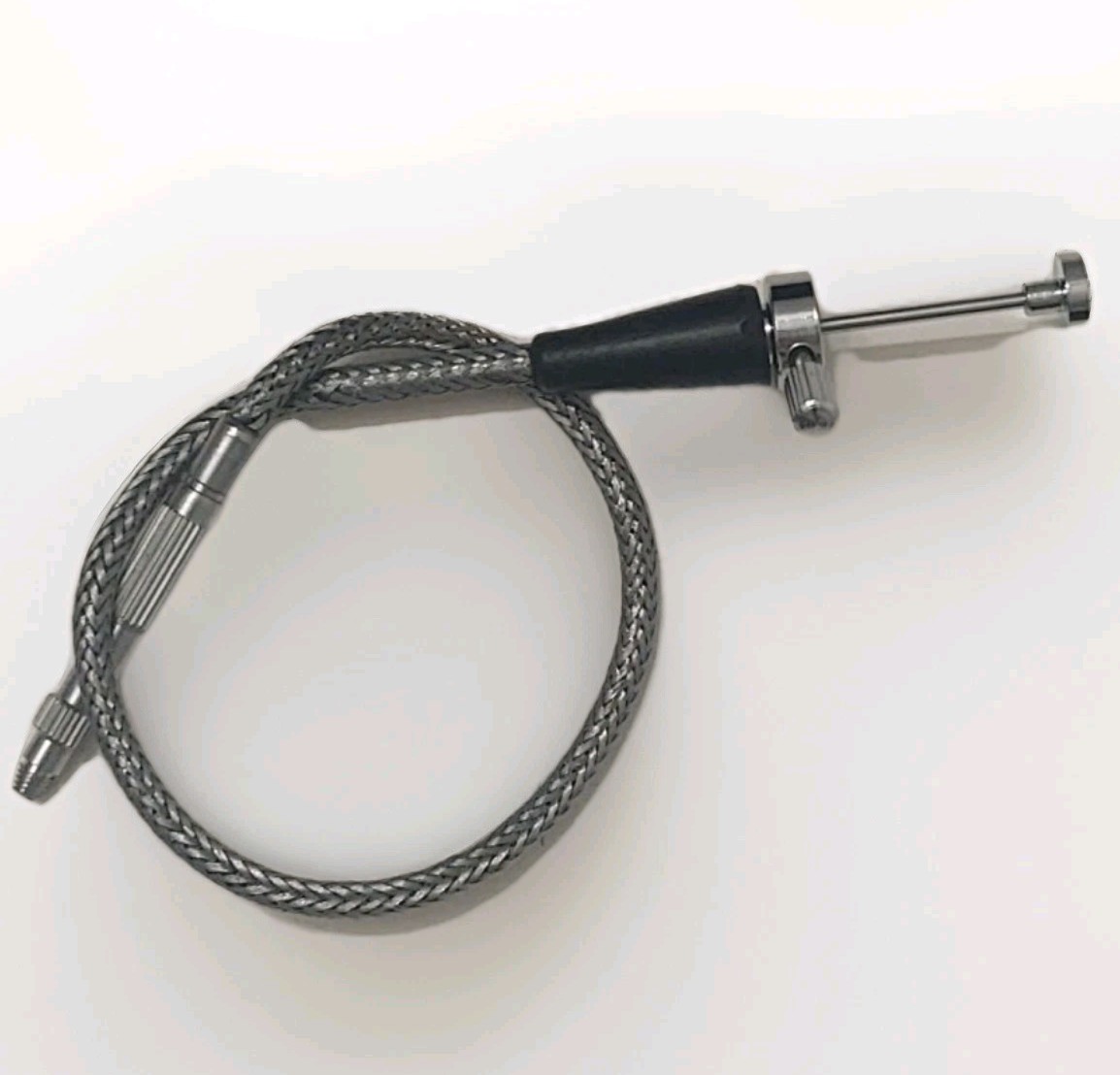 Vintage Metal Japan 10" Camera SHUTTER RELEASE Cable Stainless Threaded Adapter