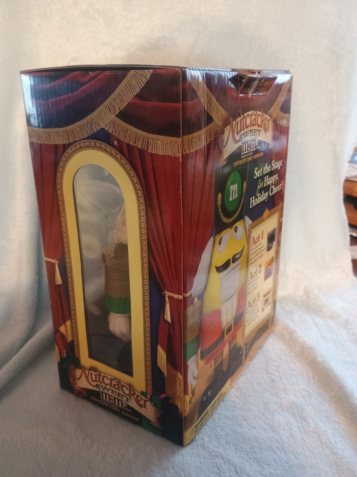 M&M Candy Nutcracker Yellow Can Dispenser With No Candy