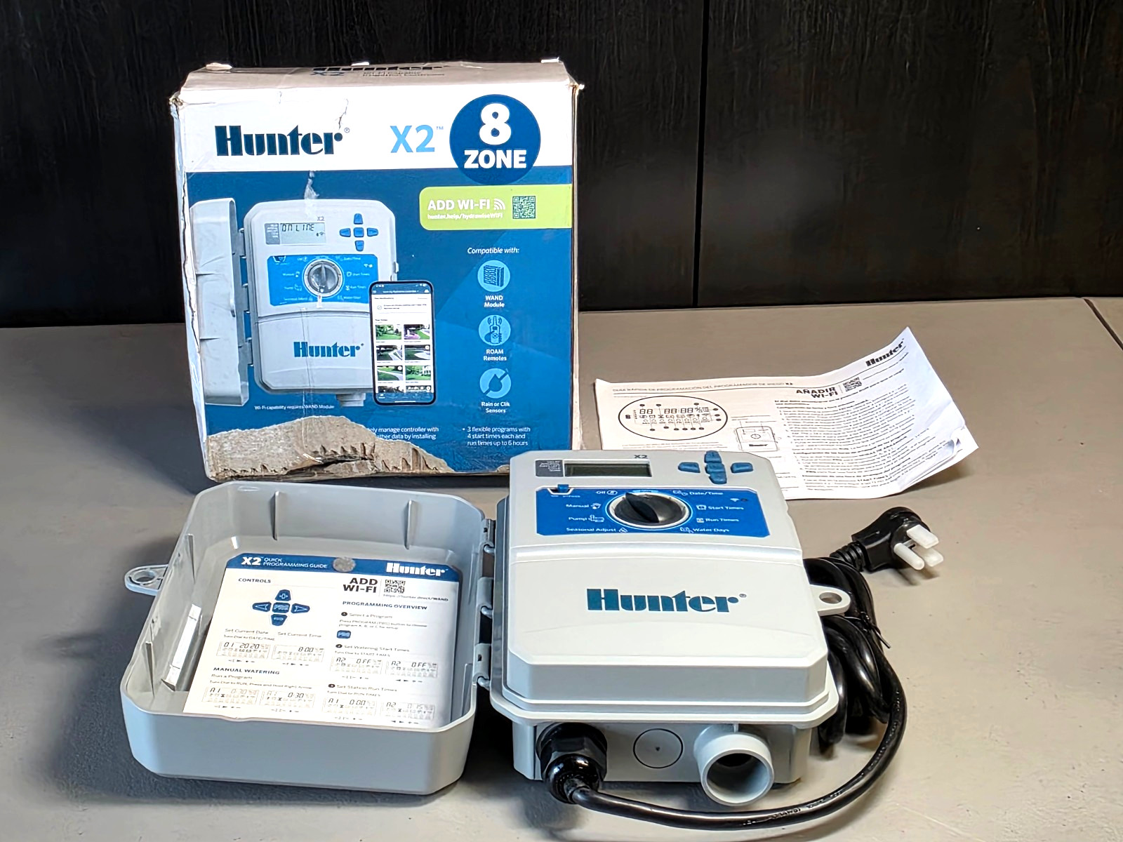Hunter X2 Programmable Outdoor 8 Zone Irrigation Controller -WiFi Addon Capable
