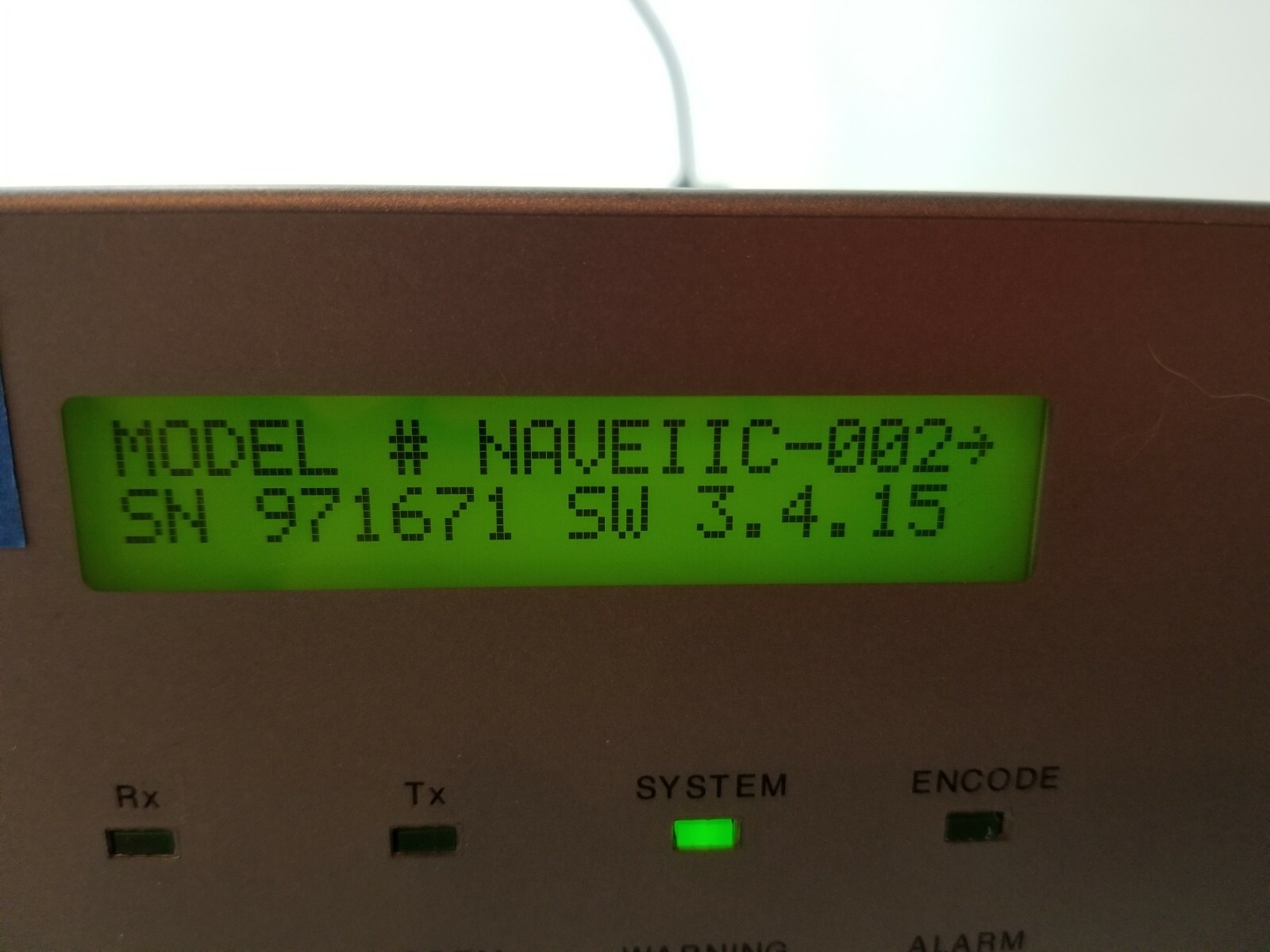 Nielsen WEGENER NAVE IIC 002 ENCODER Rack Mount Silver #219
