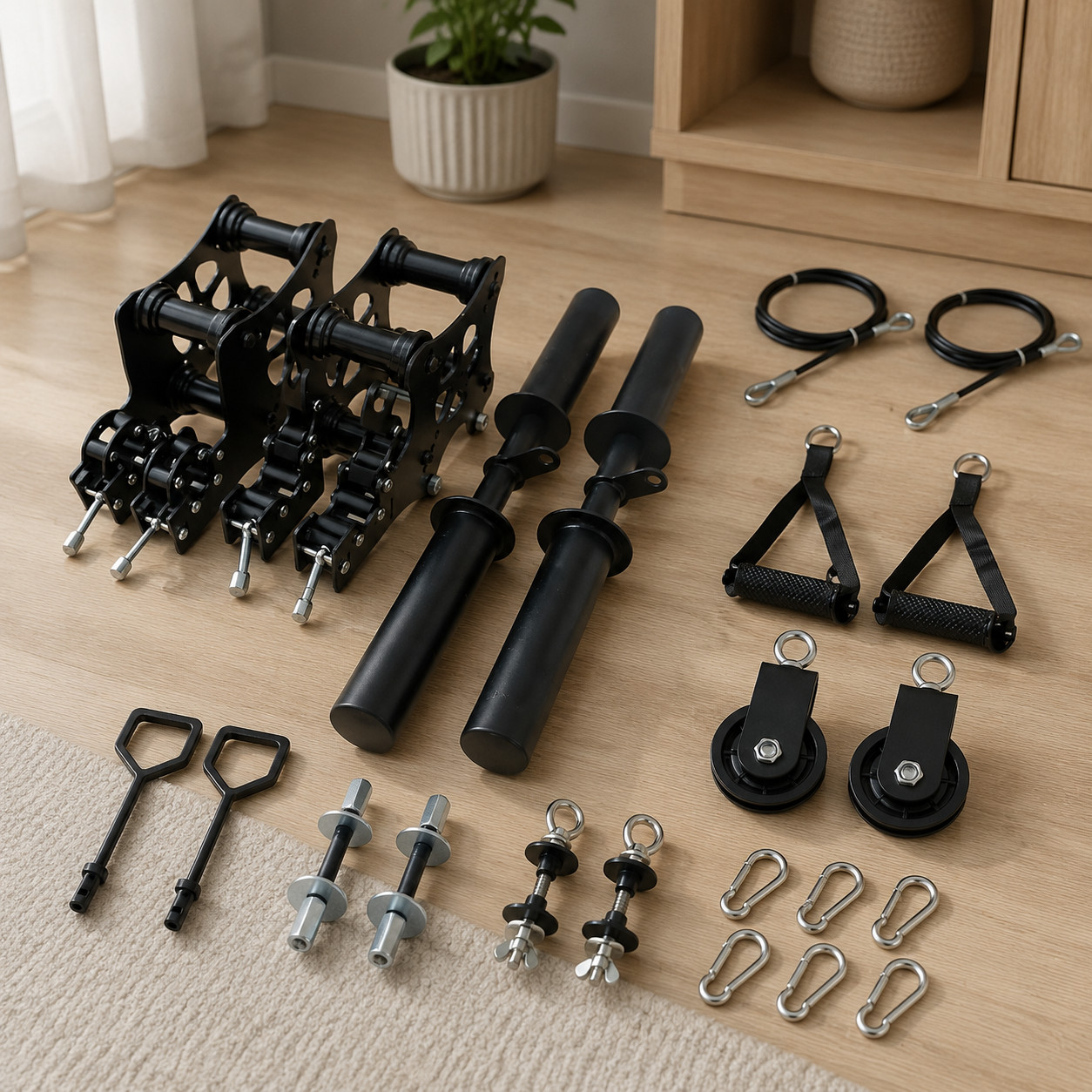 Power Rack Pulley System, Squat Rack Cable Machine Attachment