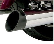 Bassani 4" Quick Change Series Black Slash Cut End Cap (Sold Each)