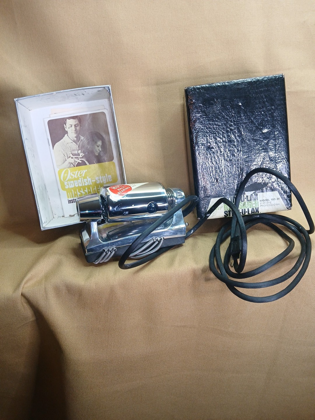 Vintage Oster Scientific 1 Massager 103-01 Metal Vibrator With Box & Instruction