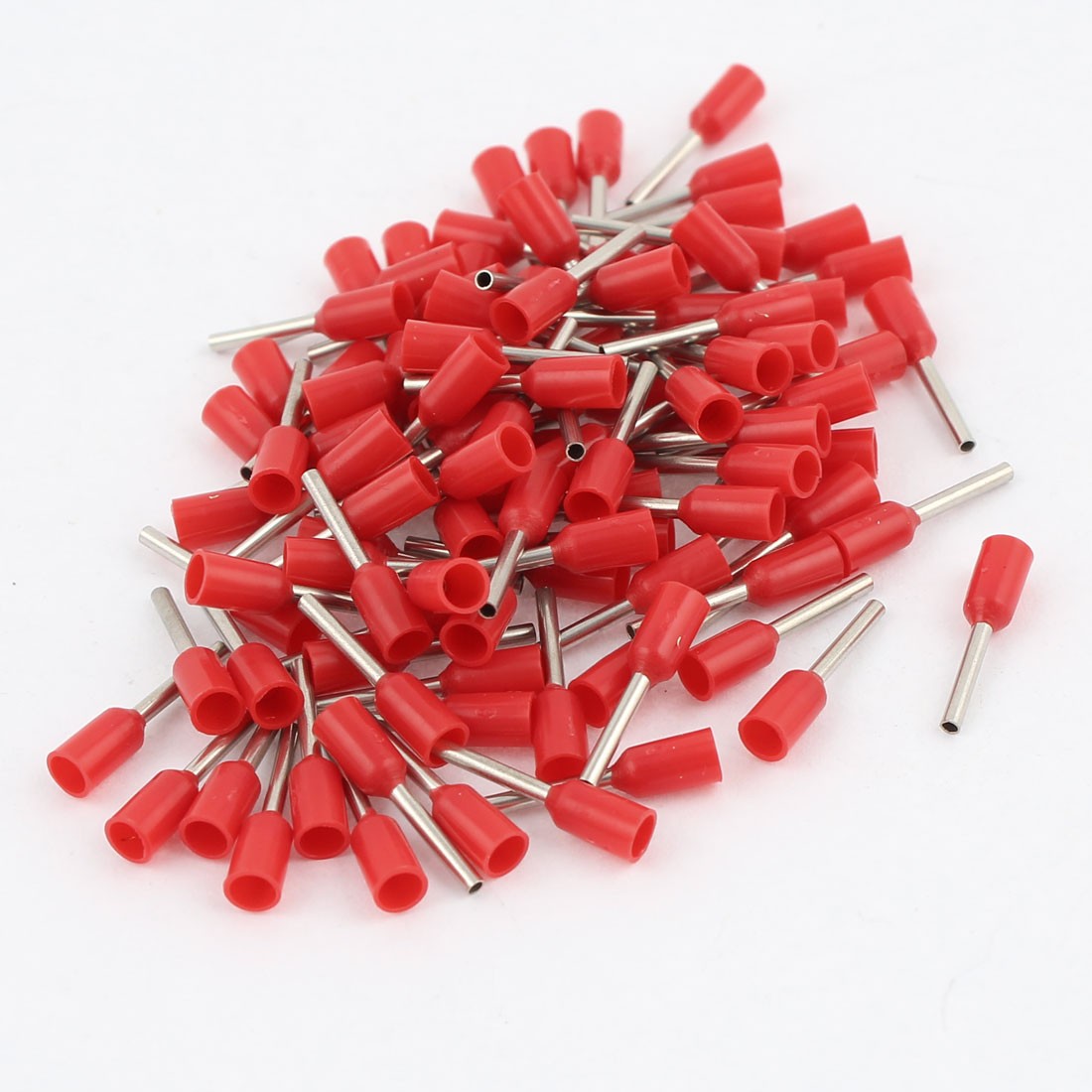 100 x 0.5mm2 Crimp Cord End Terminal Insulated Bootlace Ferrule Connector Red