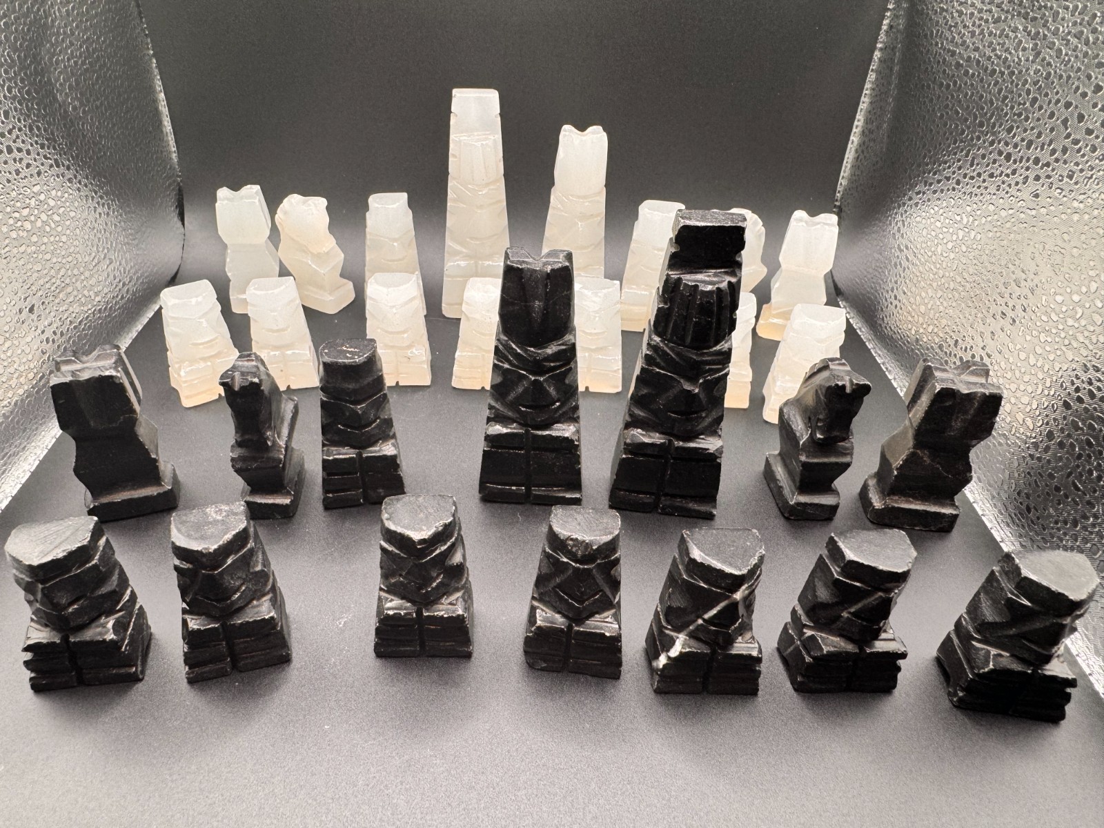 Replacement Chess Pieces Hand Carved Stone Marble Aztec Mexican Mayan -You Pick