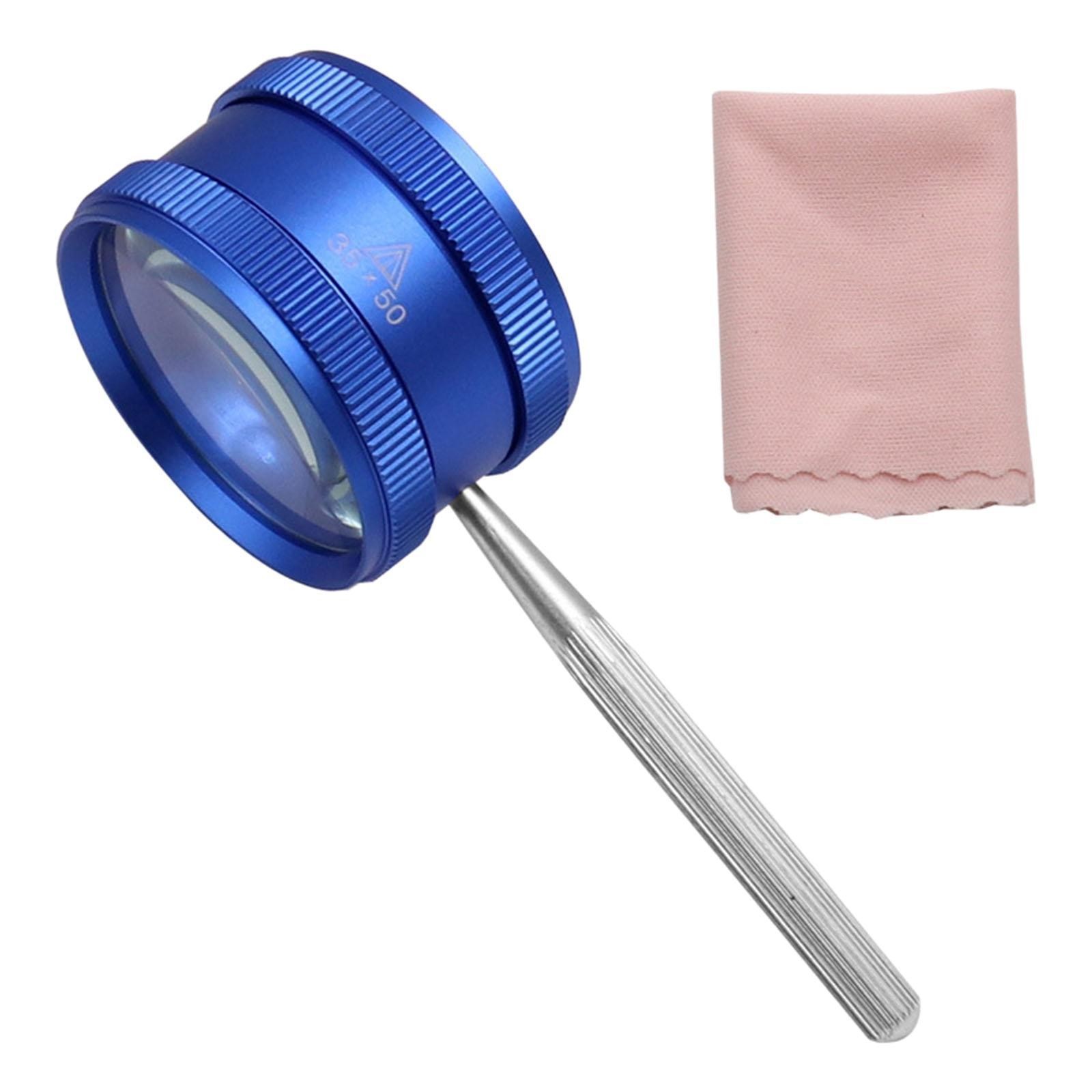 35x Magnifying Glass Reading Magnifier Lens with Nonslip Handle for Science