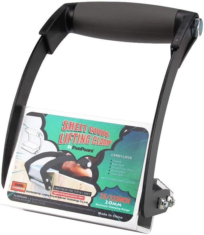 Heavy Duty Sheet Material Carrier with One-Hand Grip