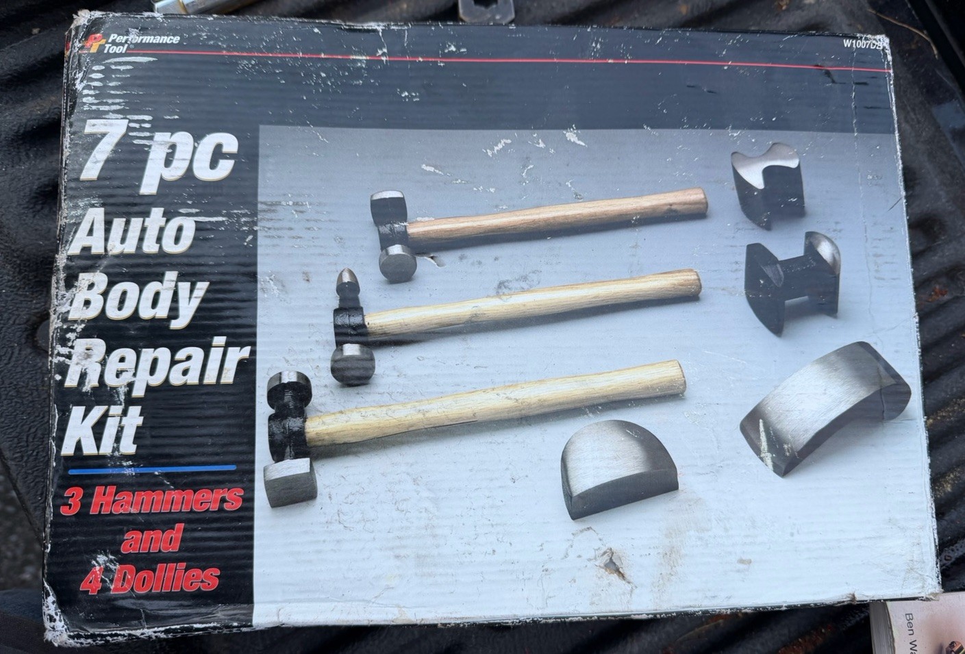 Performance Tool W1007DB 7pc Auto Body Repair Kit with Carbon Steel Hammer NEW