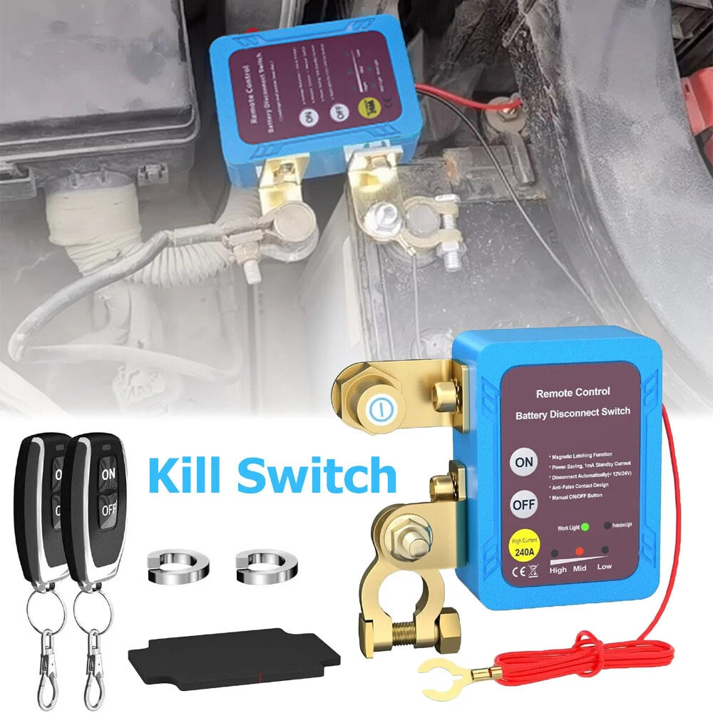 Car Battery Disconnect Switch Remote Control Power Kill Master Isolator Cut OfJQ