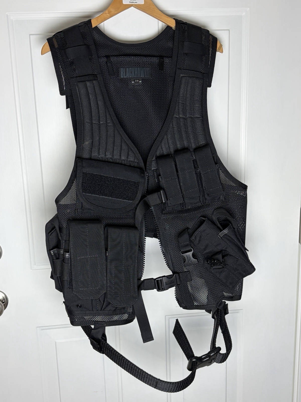 Blackhawk Tactical Vest Size 26 Black Mesh Utility Security Combat Vest