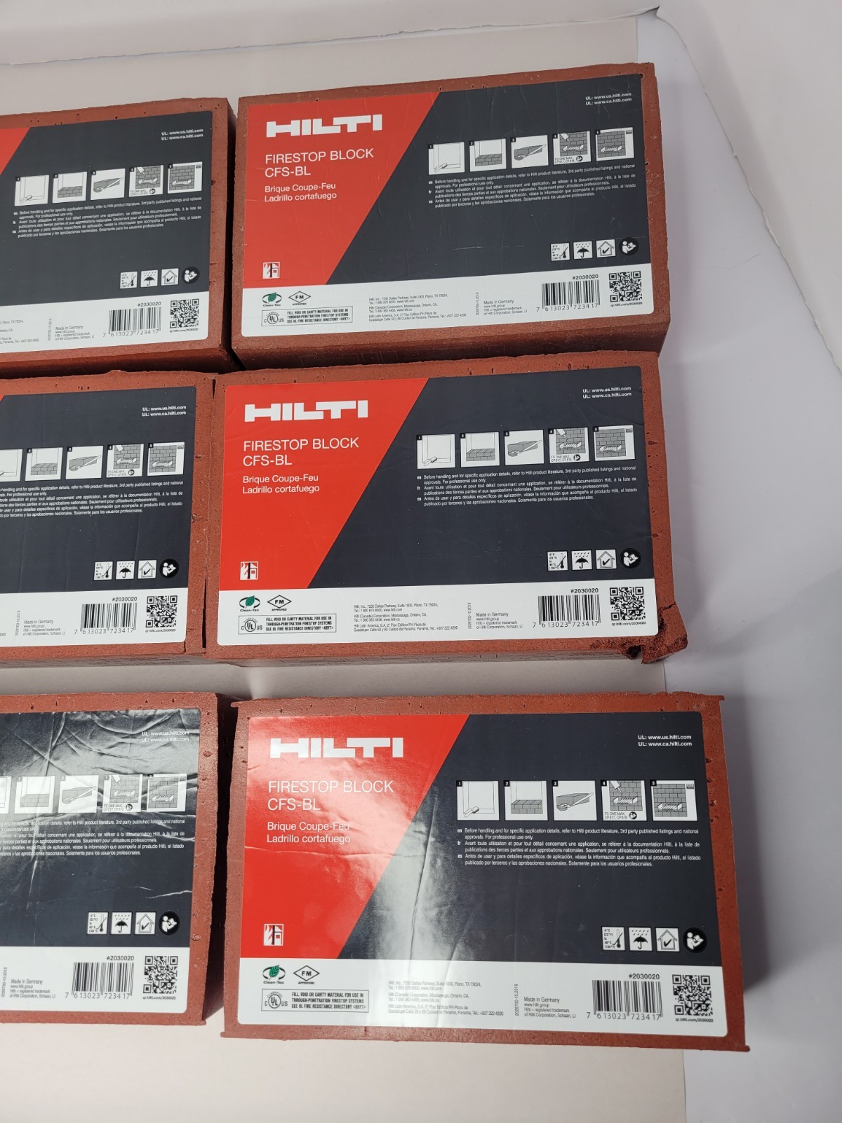 Hilti ( 9 PCs ) CFS-BL Firestop Block New Open Box READ DESCRIPTION PLEASE