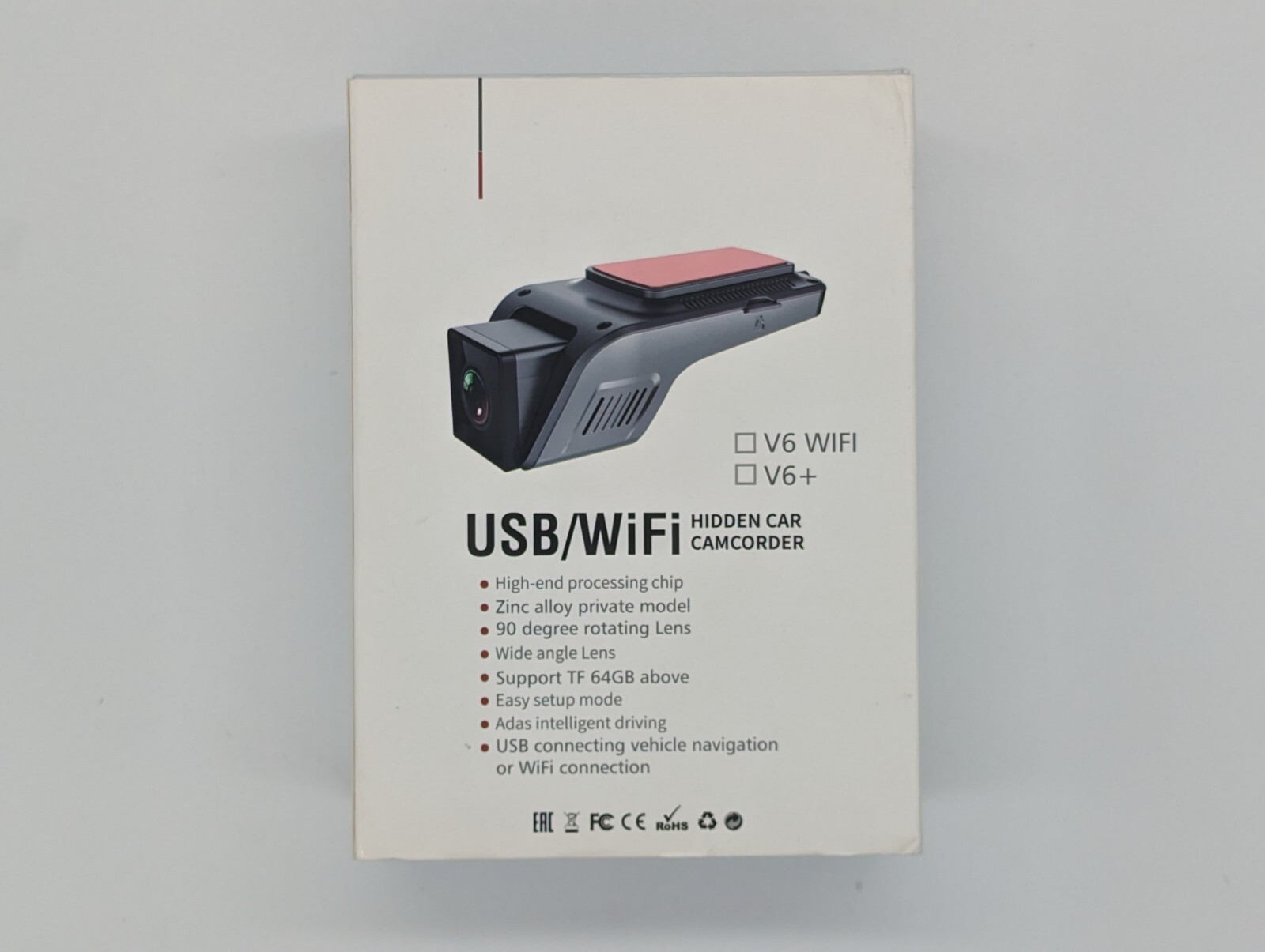 USB/WiFi Hidden Car Camcorder Wide Angle 90° Rotating Lense