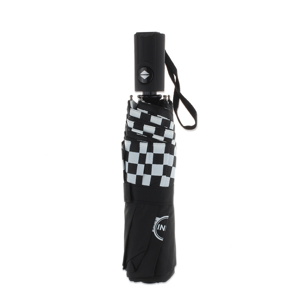 Portable Automatic Folding Umbrella Umbrellas Checkered Style For Mini Cooper
