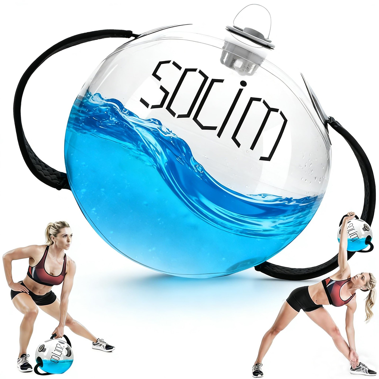 Solim Water Weights Aqua Bag Ball Shape, Workout Sandbag Alternative Strength...