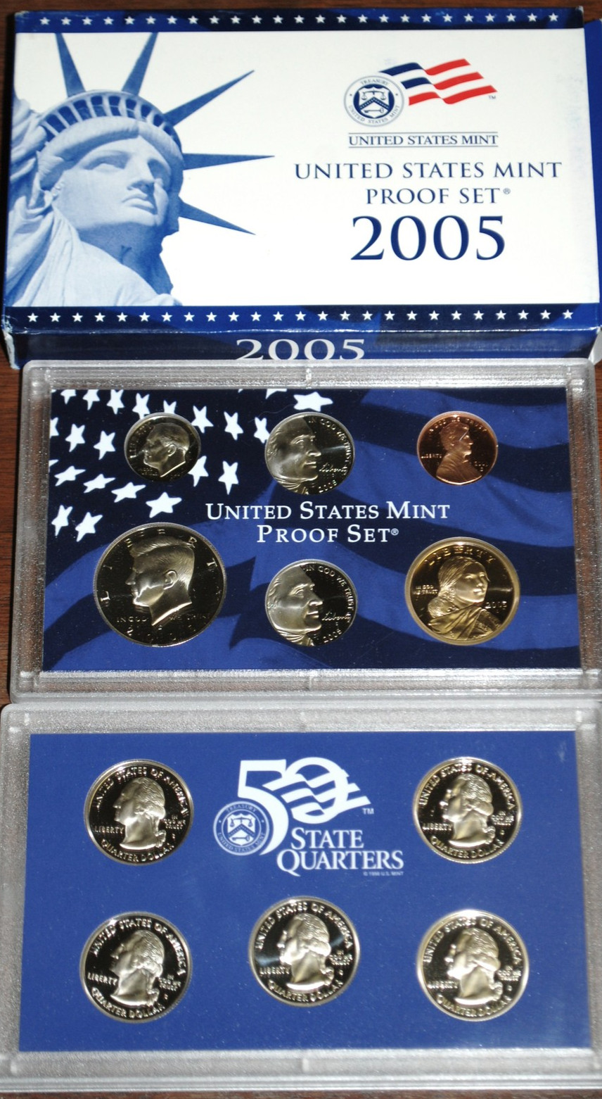 2005 S US Mint Proof Set | 11 Coins | Bison & Ocean Nickels | Box & COA | S Mint