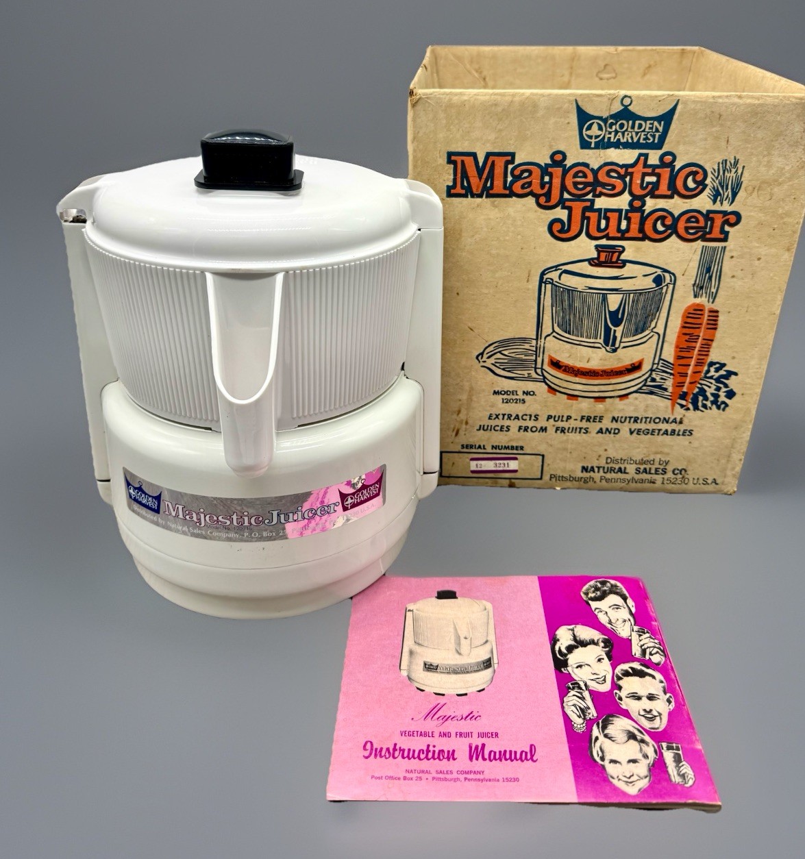 Golden Harvest Majestic “ACME” Commercial Quality Centrifugal Juicer W/BOX! 1973