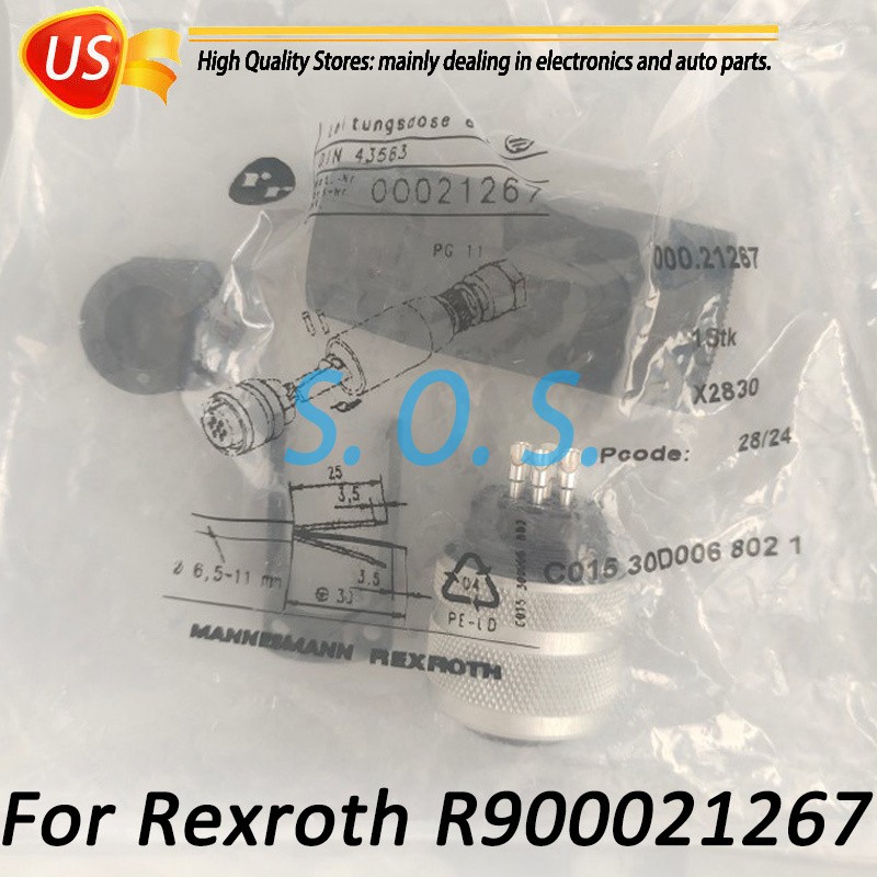 NEW FOR REXROTH R900021267 CONNECTOR PLUG-IN CONNECTOR 7P Z31 BF6-3PG11KSPEZ