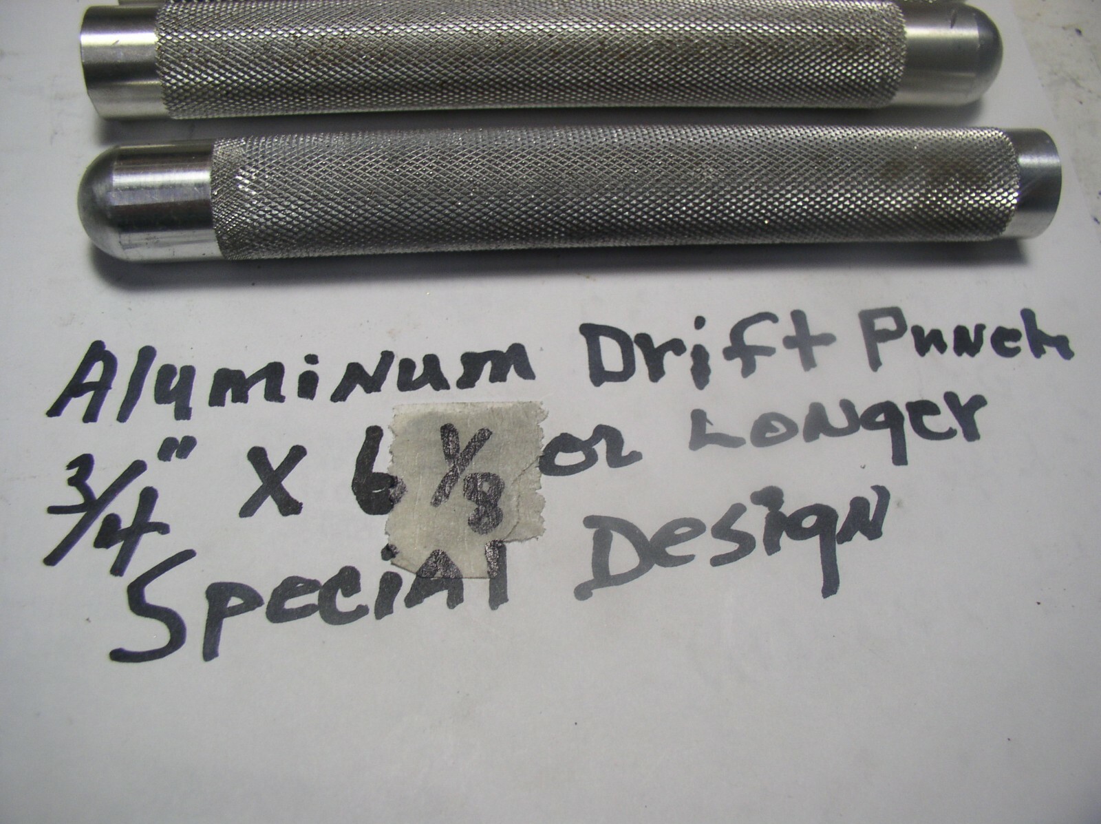 ALUMINUM DRIFT PUNCH 1PC.3/4 X 6 1/8" + MADE IN USA 3/4" DRIFT SPECIAL END