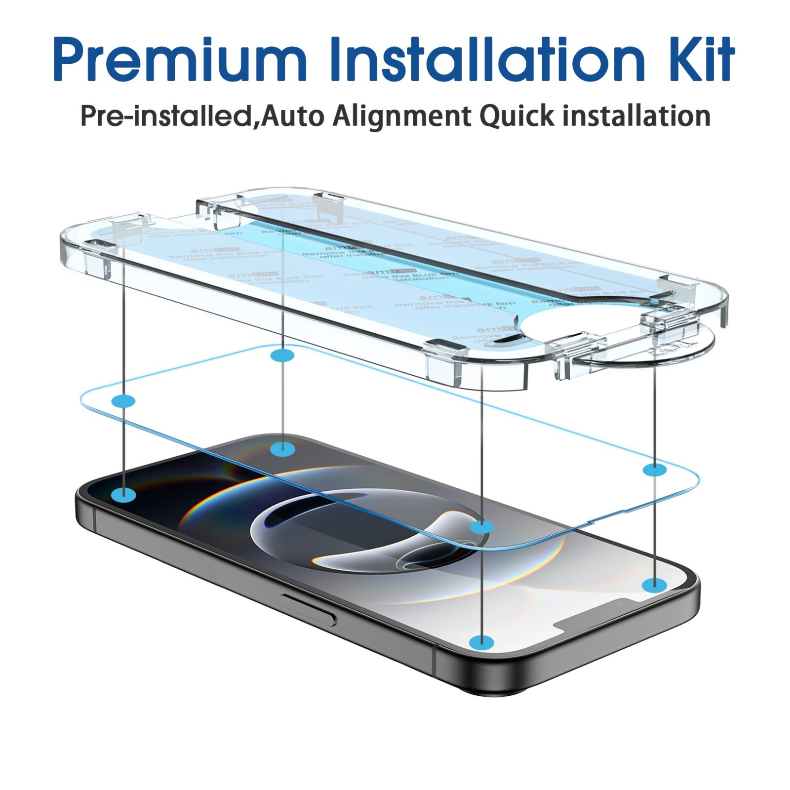amFilm iPhone 16e [6.1''] Screen Protector + Camera Lens Protector[2+2 Pack]