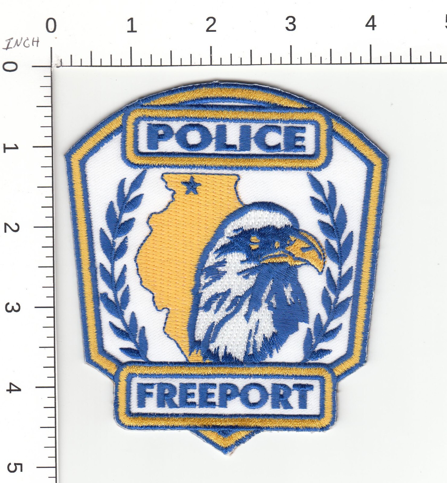 OOS FREEPORT ( LIGHT BLUE ) ILLINOIS COLLECTIBLE POLICE PATCH