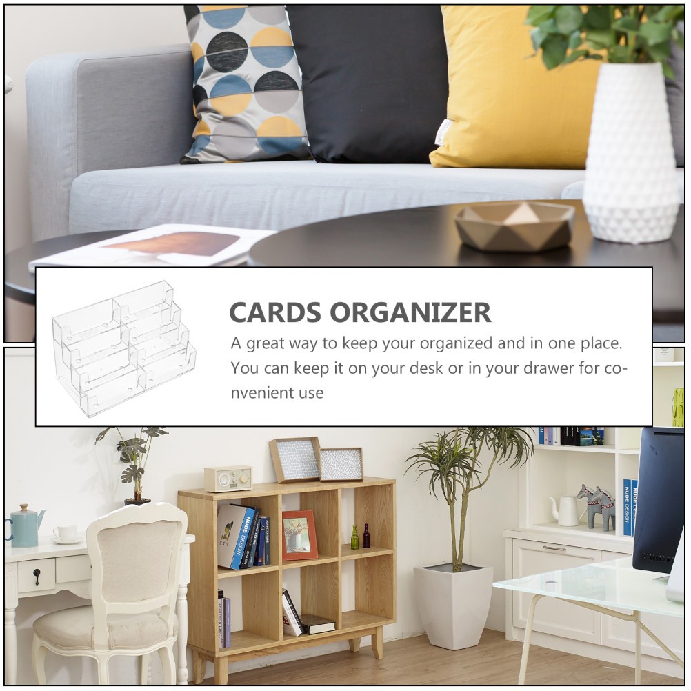 1Pcs Reusable Transparent Table Storage Box Business Case for Office Use