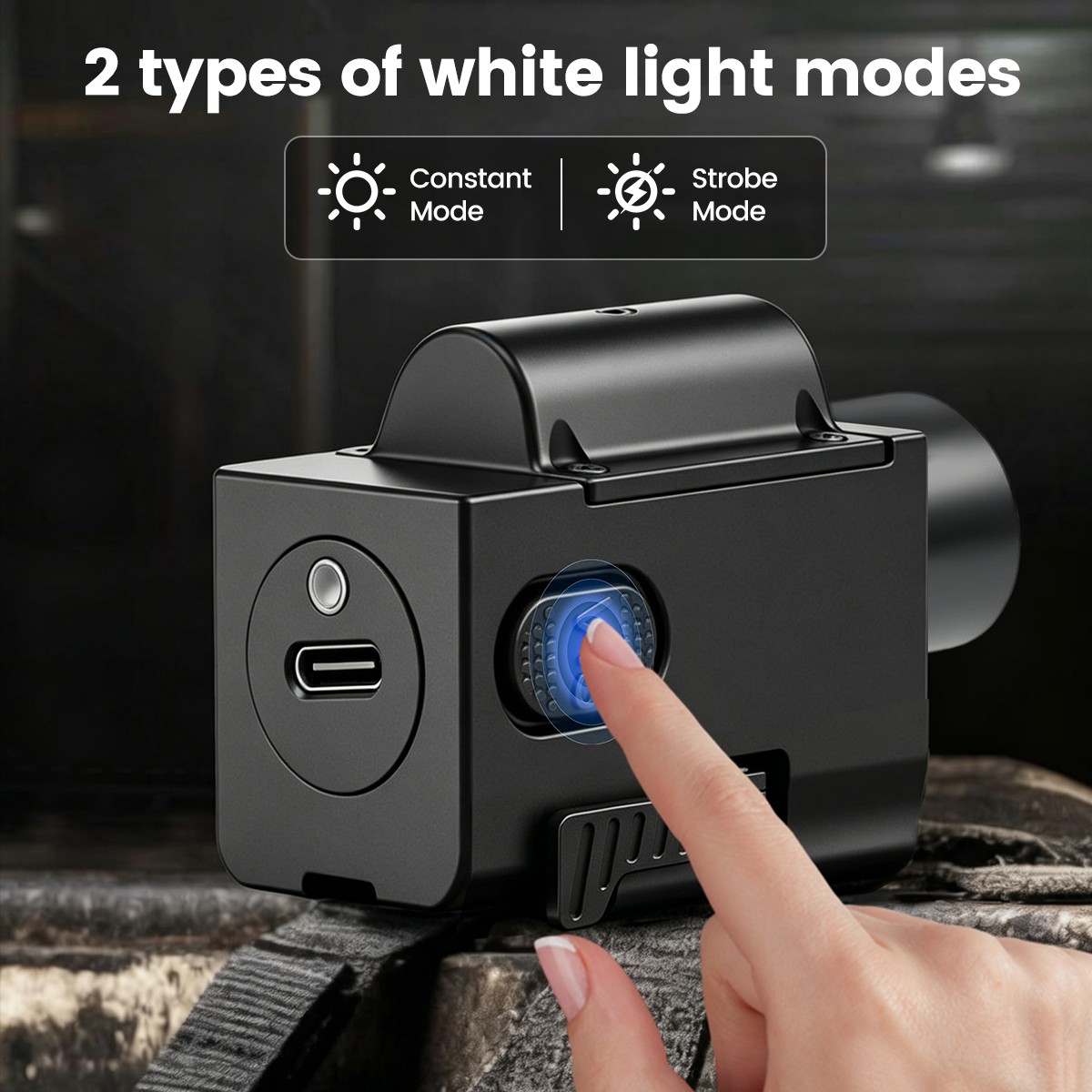 2000LM LED Flashlight Light & Red Laser Dot Sight Combo Rechargeable for G17 G19